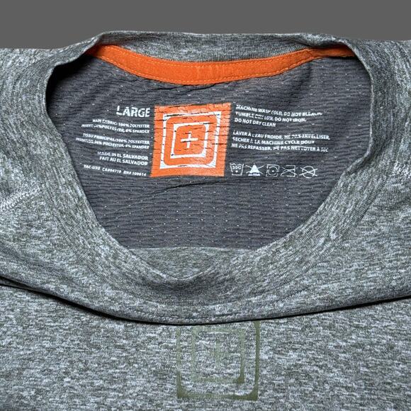 5.11 Recon Performance SS Gray Tee Size L GUC 41185 - Picture 4 of 6